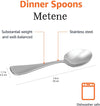 Metene Stainless Steel Serving Spoons Set - 12 Large Spoons for Parties/Kitchen/Buffet, Dishwasher Safe, 8.3-Inch